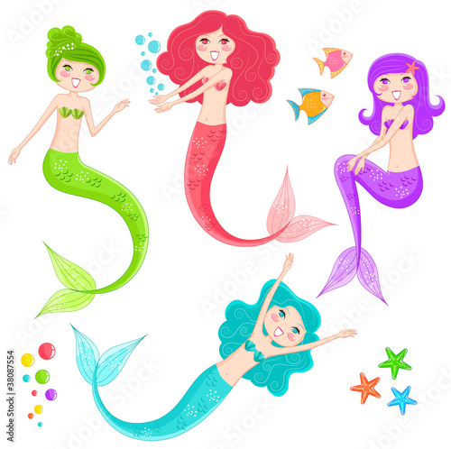 Fototapeta dla dzieci mermaid collection
