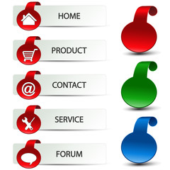 Poster - vector web navigation - menu template