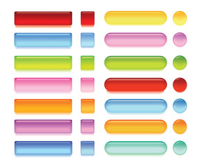 Web shiny glass buttons