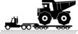 Truck delivers the big dump truck, vector illustration