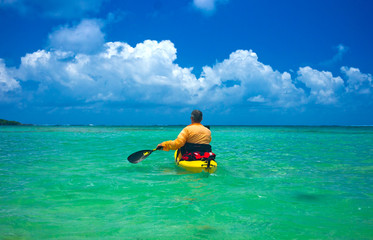 Wall Mural - kayak tour in tropical sea