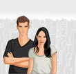 © denis_pc - Couple of teenagers