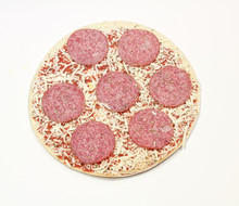 Frozen Pizza With Salami And Cheese