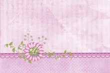 Pink Bouquet On Border