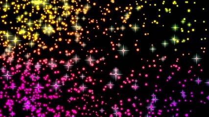 Poster - Wonderful video animation with moving stars in slow motion, HD 1080p