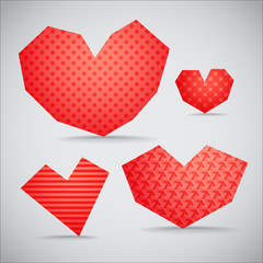 Poster - Textured valentine hearts collection