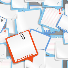 Poster - Paper text bubbles seamless background