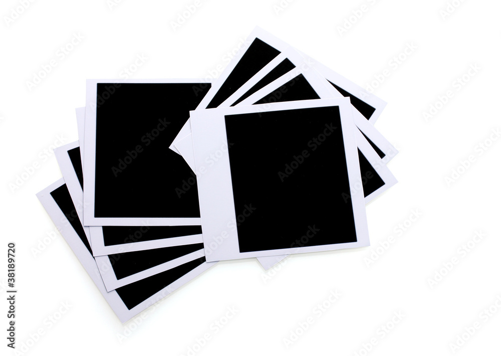 Photo papers isolated on white