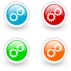 Aufkleber - settings glossy icon