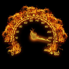 Burning Speedometer