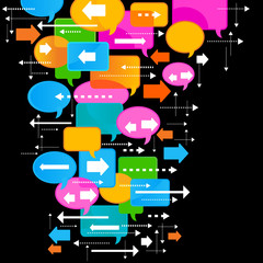 Poster - backgrounds with speech bubble