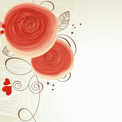 Fototapete - Vector floral ornament