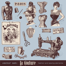 Vector Set: Fashion And Sewing (1900)