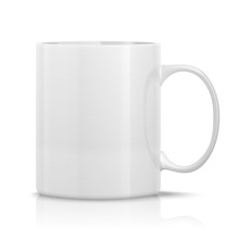 Photorealistic White Cup For Logos And Graphics