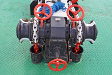 Anchor Winch Mechanism With Chain In Ship