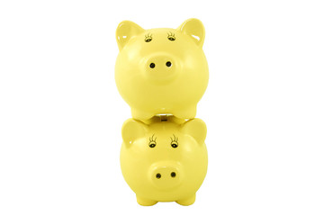 Stacked Piggy Banks Series - Yellow