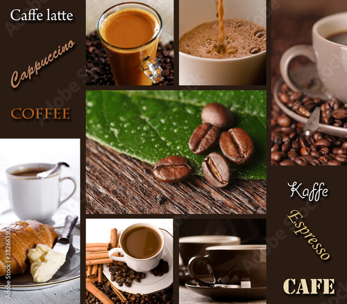Plakat na zamówienie Kawa - kolaż