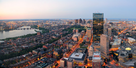 Canvas Print - Boston sunset