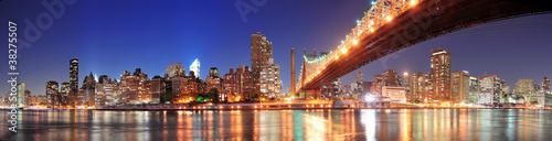 Naklejka na szybę Queensboro Bridge and Manhattan