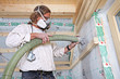 installing dry cellulose fiber blown-in insulation