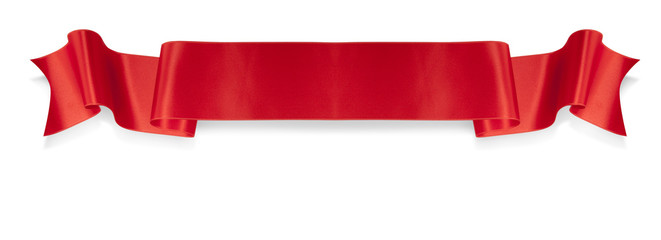 elegance red ribbon banner