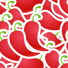 Aufkleber - Hot red pepper seamless background