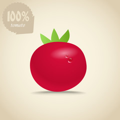 Poster - Cute red tomatoes illustration