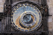 amous medieval astronomical clock in Prague, Czech Republic