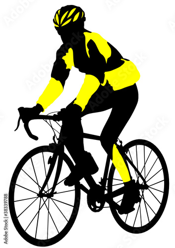 Naklejka dekoracyjna Cyclist sport