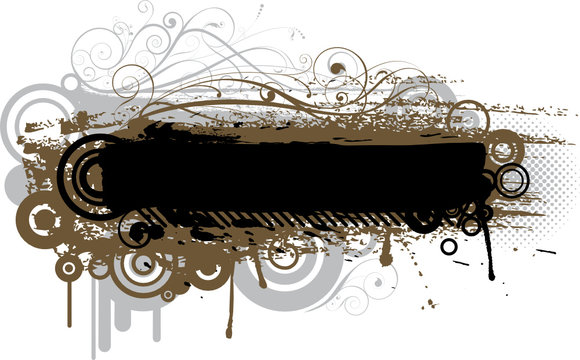 Abstract grunge brush design