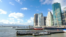 Lower Manhattan Seaport In New York City Time Lapse