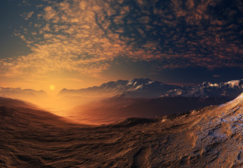 Wall Mural - digital nature - fantasy landscape