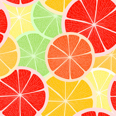 Poster - Citrus seamless background