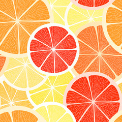 Poster - Citrus seamless background
