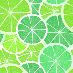 Poster - Citrus seamless background. Lime