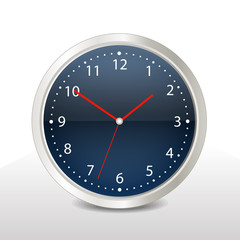 Poster - Steel modern vector clock