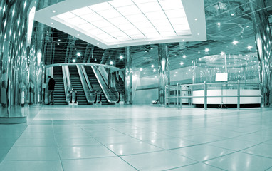 Poster - Hall with escalators