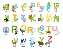 Animal Themed Alphabet From A To Z