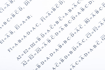 Wall Mural - mathematical formulas on paper
