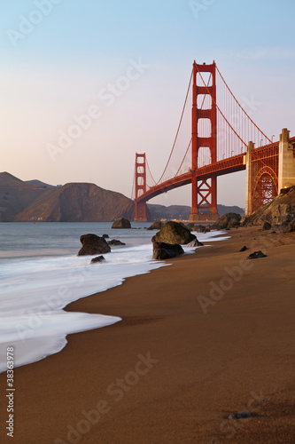 Obraz w ramie Golden Gate Bridge at sunset.