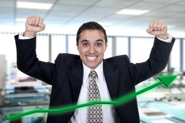 Hispanic businessman successfully