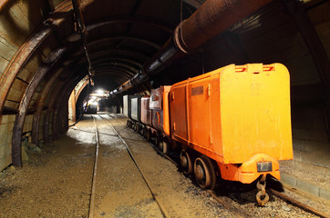 Wall Mural - Mine with wagons