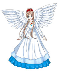 Wall Mural - Cartoon illustration of an angel