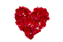 Rose Petals Made Of Heart