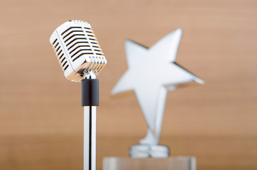 Wall Mural - star award against wooden background