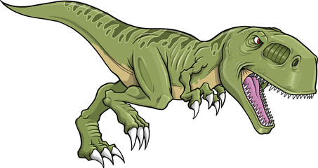 Poster - Tyrannosaurus Dinosaur Vector Illustration