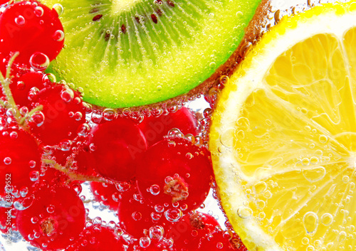 Naklejka - mata magnetyczna na lodówkę Zdrowe soczyste owoce