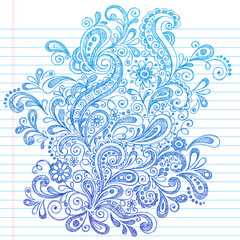 Wall Mural - Abstract Sketchy Notebook Doodles Vector