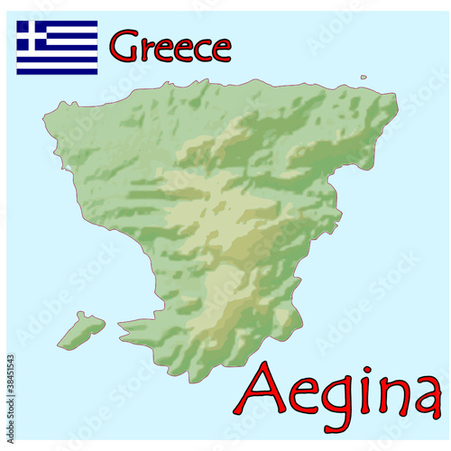 aegina greece map flag emblem - Buy this stock vector and explore ...