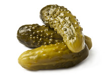 Gherkins On A White Background